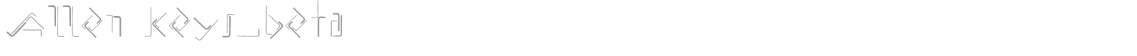 Allen Keys font preview